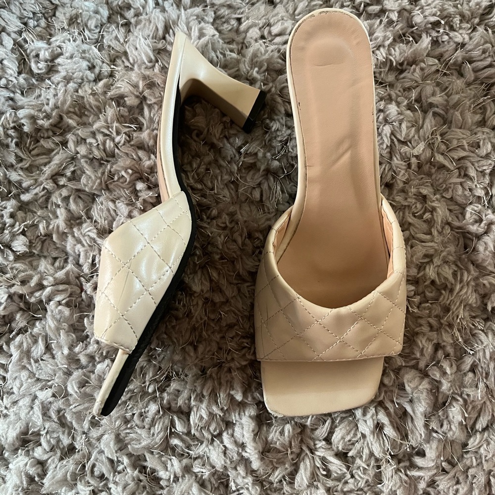 Nude Sandals with Half inch Heel
